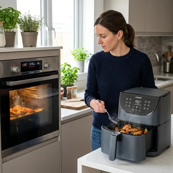 Hoe reken je oven naar airfryer om?