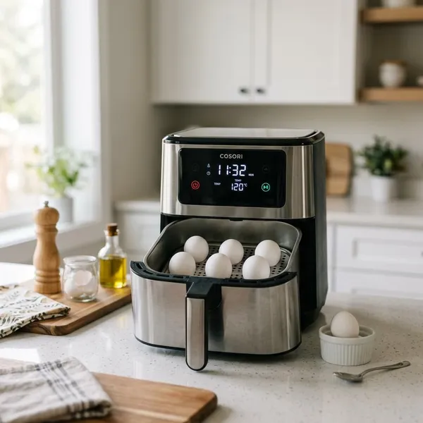hoe lang moet een ei in de airfryer