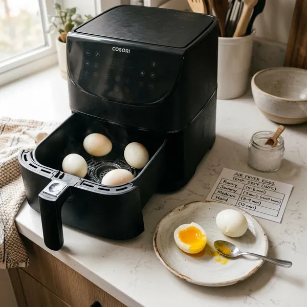 Zo pel je airfryer eieren makkelijker