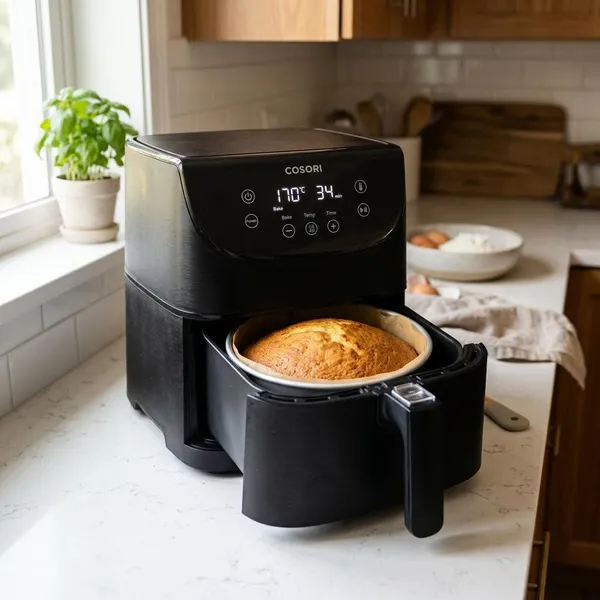 hoeveel graden cake in airfryer