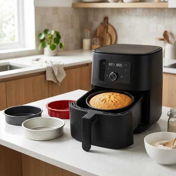 Cake in de airfryer goed voorbereiden