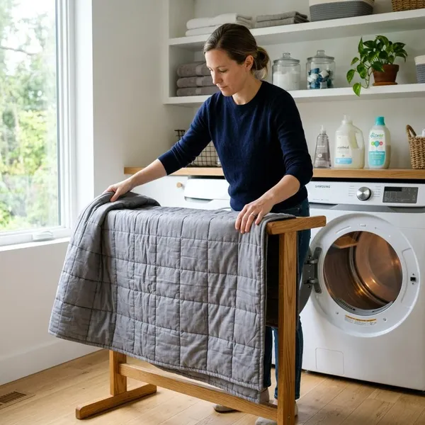 Verzwaringsdeken met de hand wassen