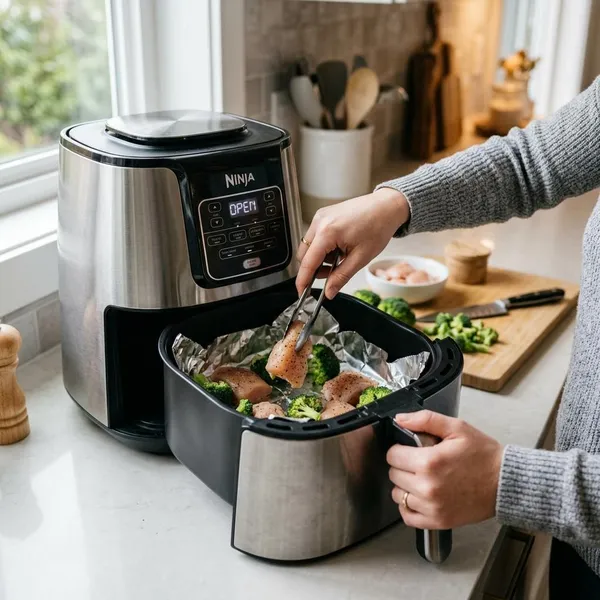 Wanneer folie in de airfryer handig is