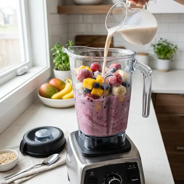 Bevroren fruit goed blenden