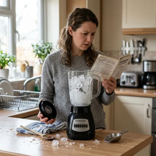 Crushed ice maken in de blender
