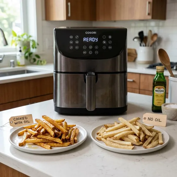 Welke olie kan in de airfryer