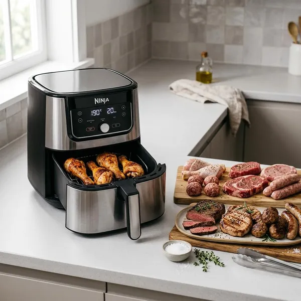 vlees in de airfryer
