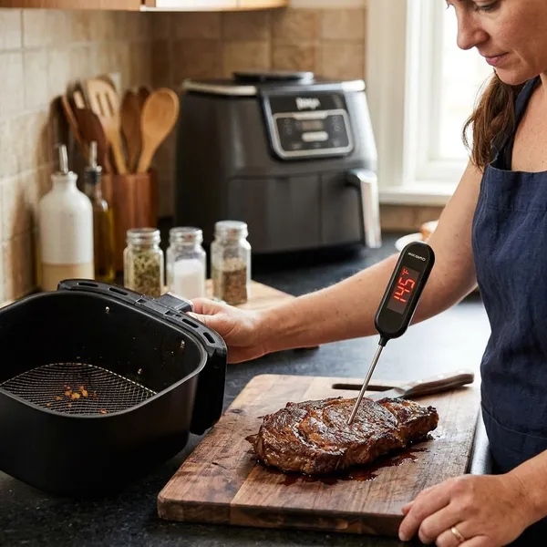 Zo blijft vlees mals in de airfryer