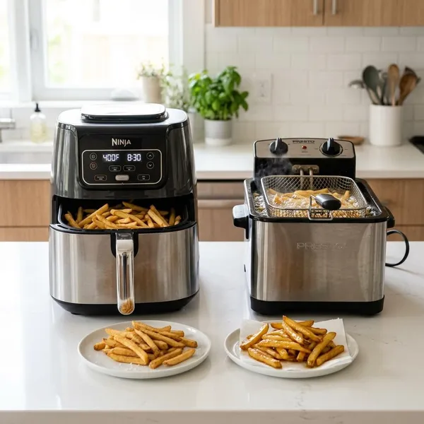 Wat is het verschil tussen airfryer en frituur